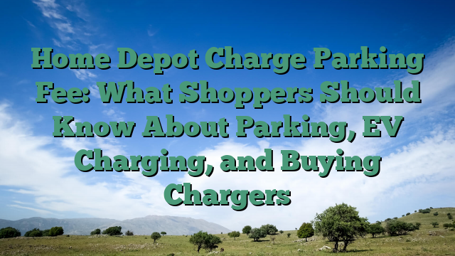 Home Depot Charge Parking Fee: What Shoppers Should Know About Parking, EV Charging, and Buying Chargers