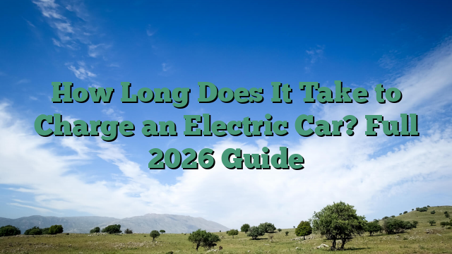 How Long Does It Take to Charge an Electric Car? Full 2026 Guide