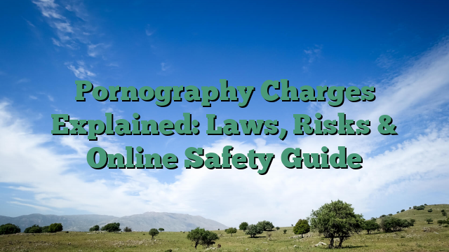 Pornography Charges Explained: Laws, Risks & Online Safety Guide