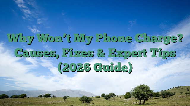 Why Won’t My Phone Charge? Causes, Fixes & Expert Tips (2026 Guide)