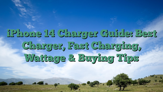 iPhone 14 Charger Guide: Best Charger, Fast Charging, Wattage & Buying Tips